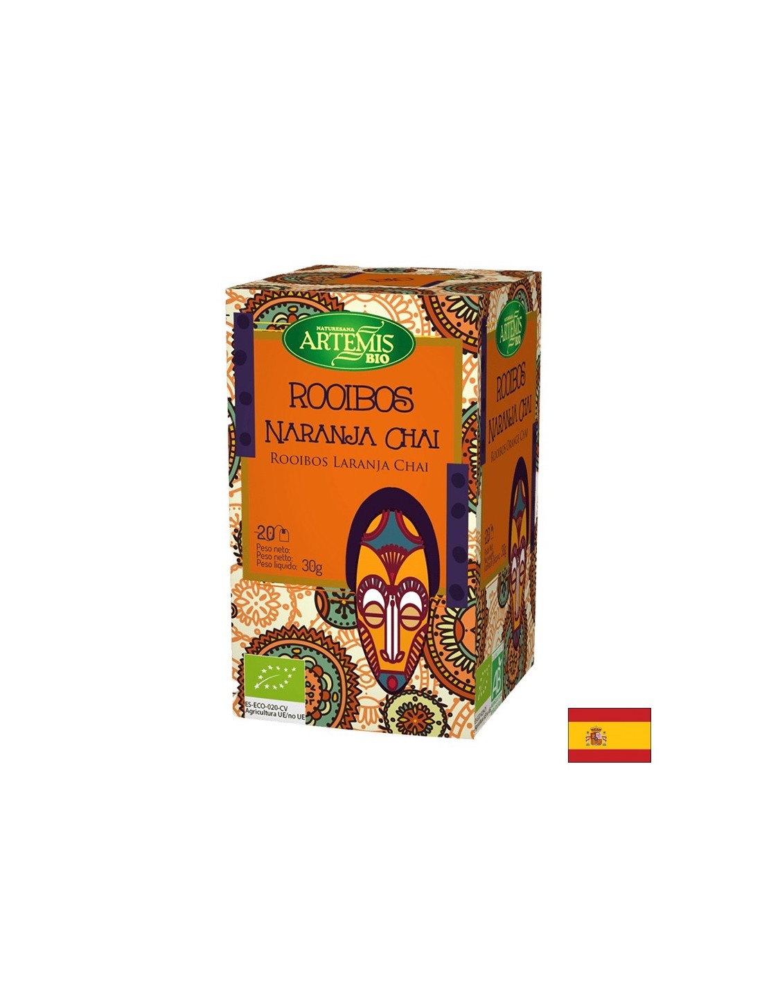 Rooibos čaj z oranžno, 20 filtrirnih vrečk Herbes del Moli