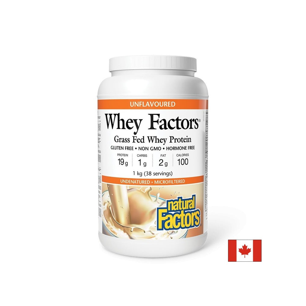 Whey Factors® Pure Whey Protein - Neporočen, za mišice in okrevanje, 1 kg v prahu
