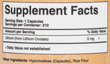 Litijev orotat 5 mg - 210 kapsul