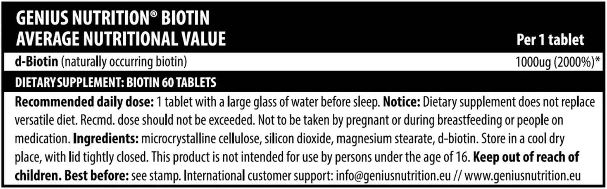 Biotin B7 - 60 tablet