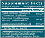 Vzhodni Adaptogen | Rhodiola + ginseng + shilajit - 60 kapsul