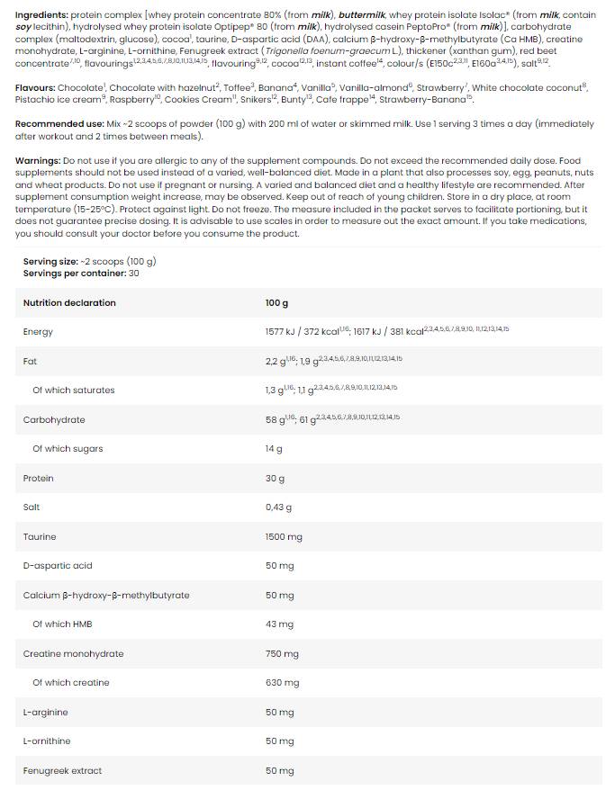 Črna črta / Anabolic Mass Gainer - 3000 gramov