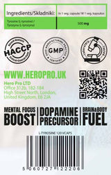 L -tirozin 500 mg - 120 kapsul