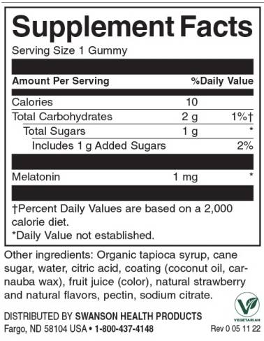 Melatonin gumi z nizkim odmerkom 1 mg | Jagoda - 60 žvečilnih tablet