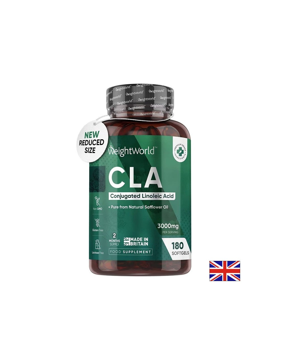 CLA - konjugirana linolna kislina, 3000 mg x 180 SoftGels Teža svet
