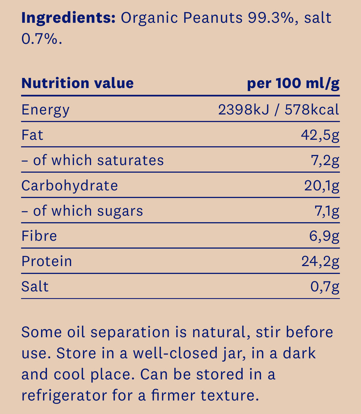 Eko arašidovo maslo kremno 350g. (100% Bio)