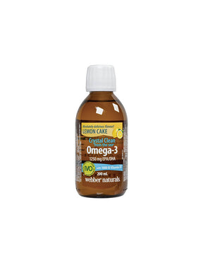 Crystal Clean from the sea® Omega-3 1250 mg (EPA/DHA 750/500) - Omega-3 + vitamin D3 1000 IU, 200 ml Webber Naturals - Nutra Best Europe