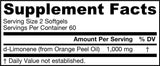 D-limonen 500 mg 120 gel kapsul