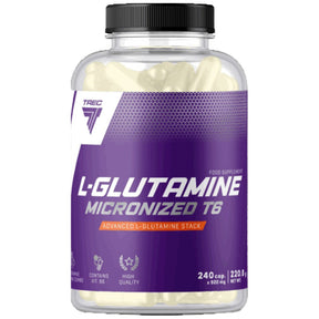L-Glutamine Micronized T6 Caps - 240 capsules - Nutra Best Europe