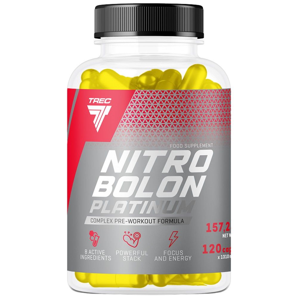 Nitrobolonske platinaste kapice | Izpolnite formulo pred vadbo - 120 kapsul