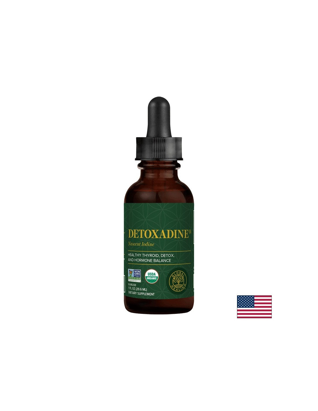Detoxadin® Nascent jod - detoxadin® certificiran organski atomski jod, 29,6 ml globalnega zdravljenja