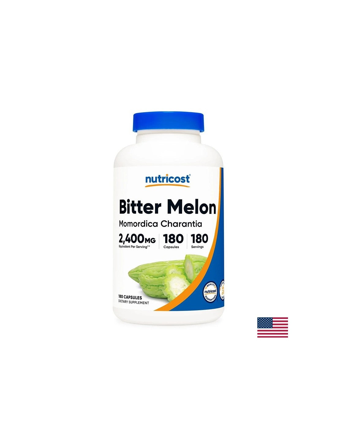 Sladkorna bolezen - grenka melona - Momordica, 180 kapsul <tc>Nutricost</tc>