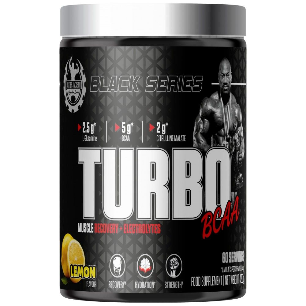 Črna serija | Turbo BCAA mišični okrevanje in elektroliti - 420 gramov