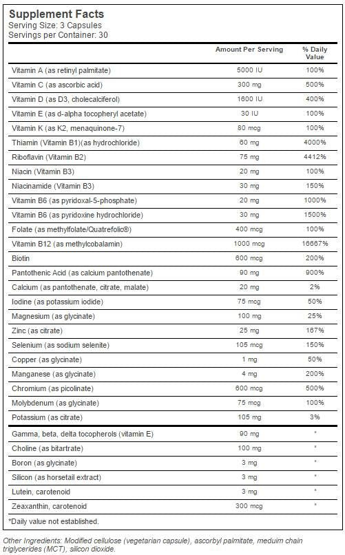 Najboljši multi -vitamin - 90 kapsul