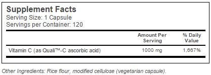 Najboljši vitamin C + Quali ™ C 1000 mg - 120 kapsul