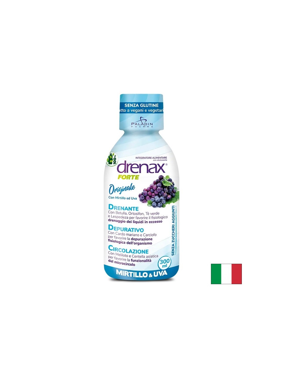 Diuretična formula z grozdnim semenom in borovnico - Drenax - Drenax® Forte, 300 ml, 10 odmerkov