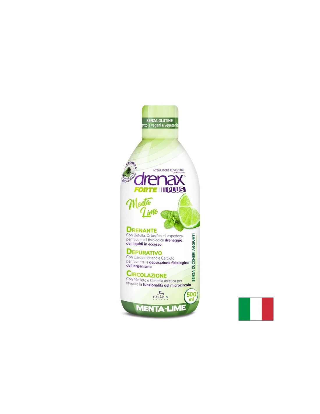 Diuretična detox formula - Drenax - Drenax® z belo brezo, črnim ribetom in sladko deteljo, 500 ml, 16 odmerkov, z okusom mete in apna