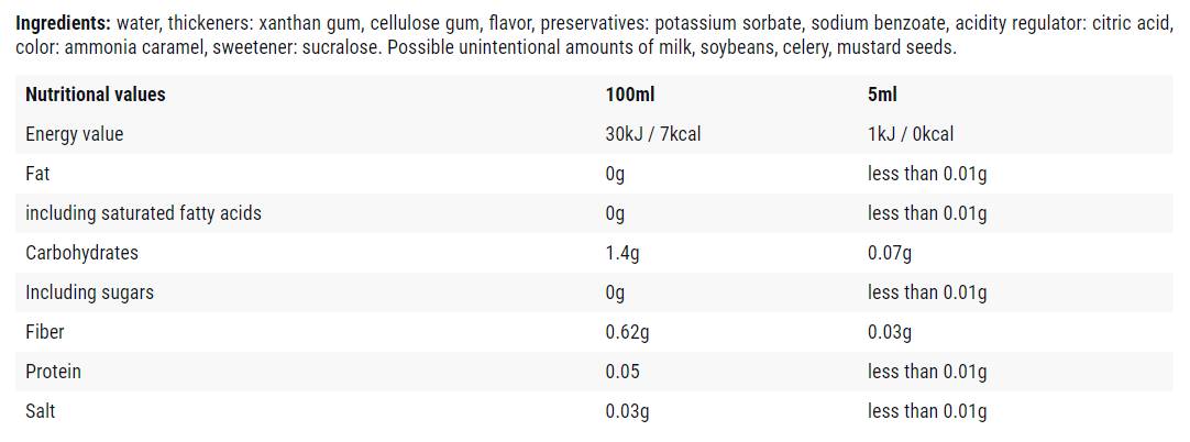 Kalorični sirup Maple / 0 - 500 ml