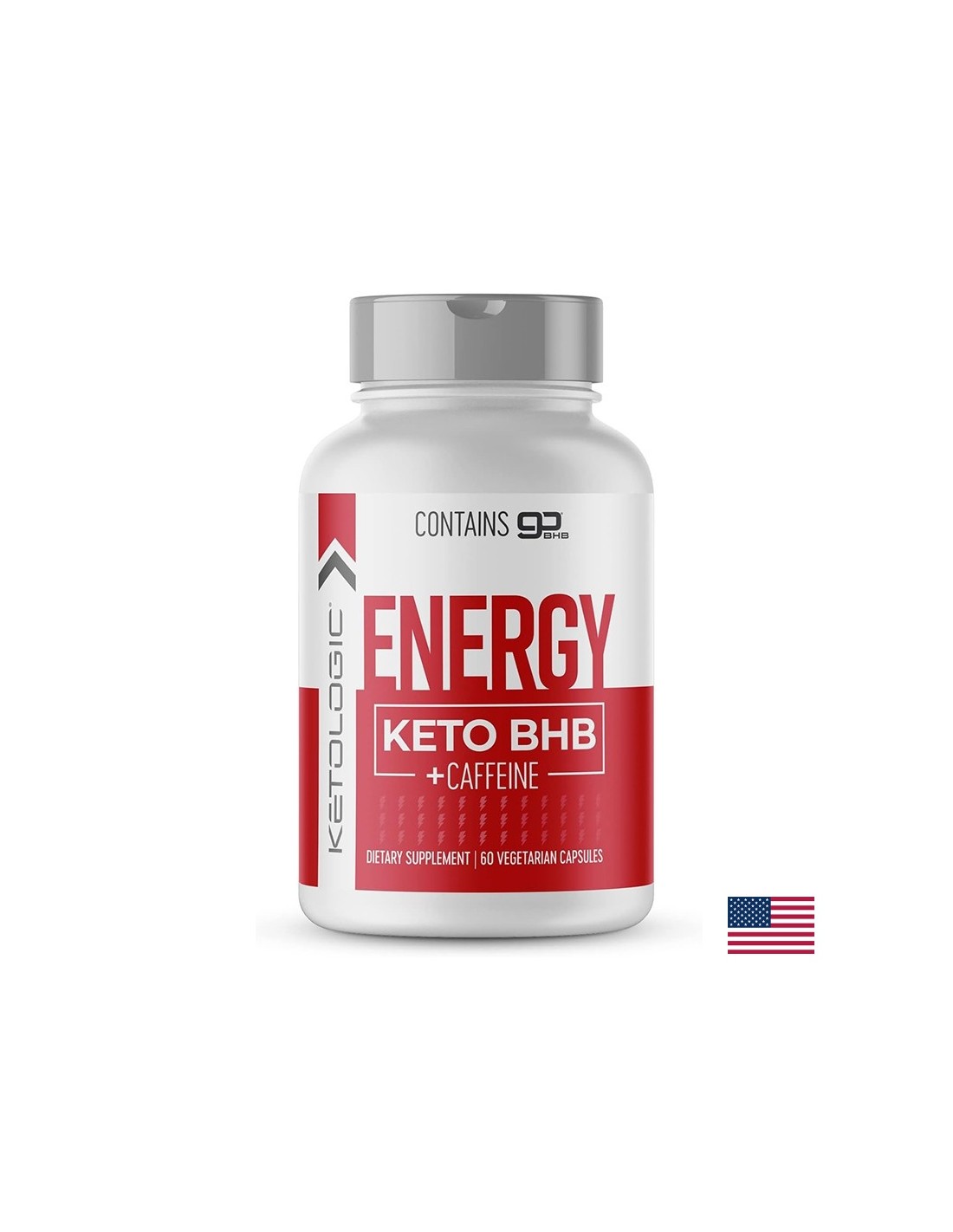 Eksogeni ketoni + kofein - energija keto BHB + kofein, 60 kapsul