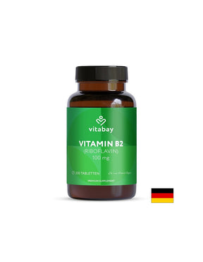 Energy and Nervous System - Vitamin B2 (Riboflavin), 100 mg x 200 tablets - Nutra Best Europe