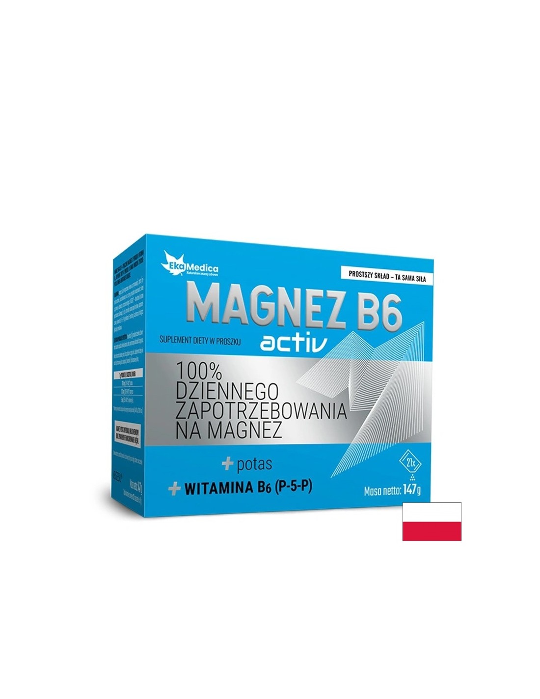Zdravje energije in srca - Magne B6 Active (magnezij, kalij, vitamin B6), 21 vrečk