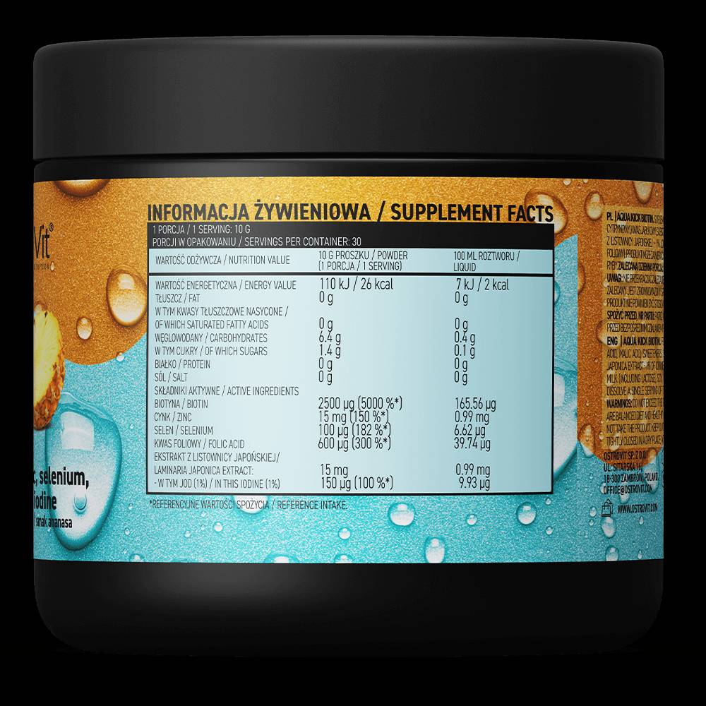 Aqua Kick / Advanced Hidracija z biotinom, cinkom, selenom - 300 gramov
