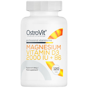 Magnesium + Vitamin D3 2000 IU + B6 120 Tablets - Nutra Best Europe