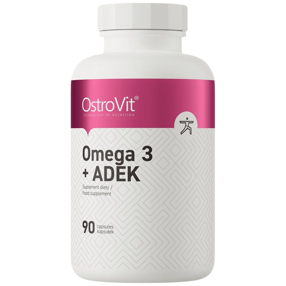 Omega 3 + Adek / vitamin A + D + E + K - 90 gel kapsul
