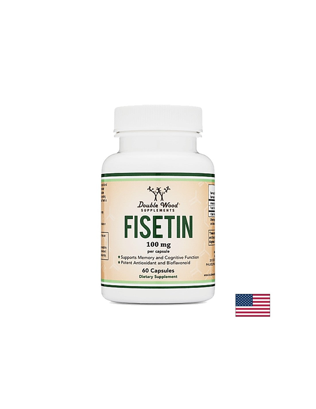 Fisetin, 100 mg, 60 kapsul <tc>Double Wood</tc>