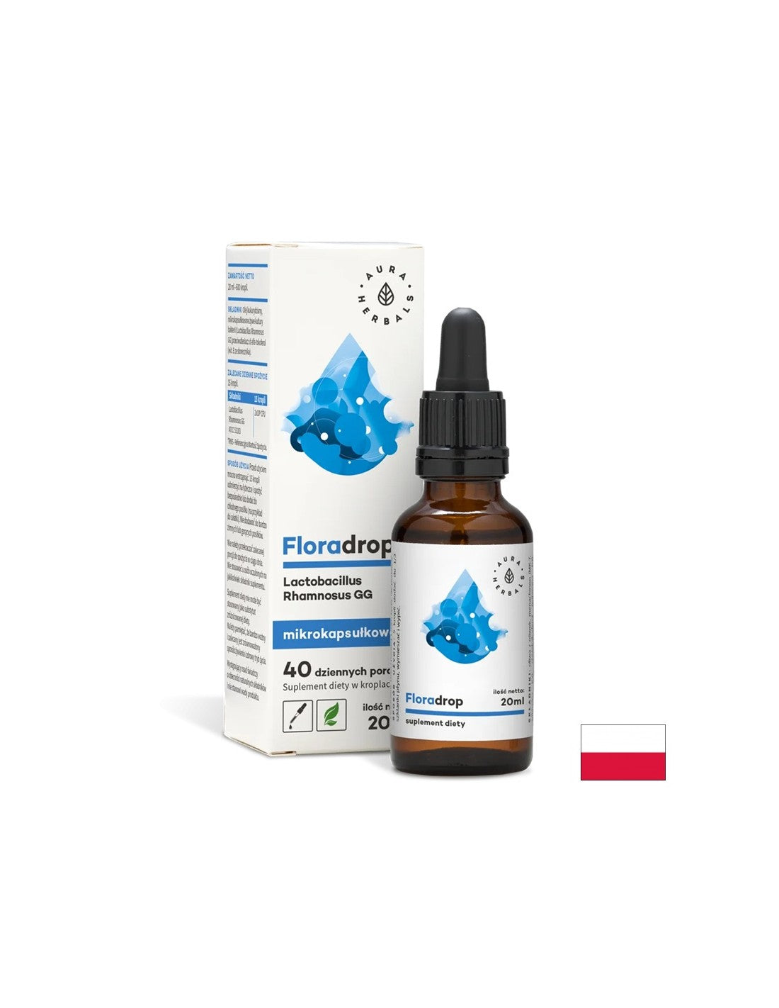 Floradrop /Probiotične kapljice 2 milijardi aktivnih probiotikov/, 20 ml <tc>Aura Herbals</tc>