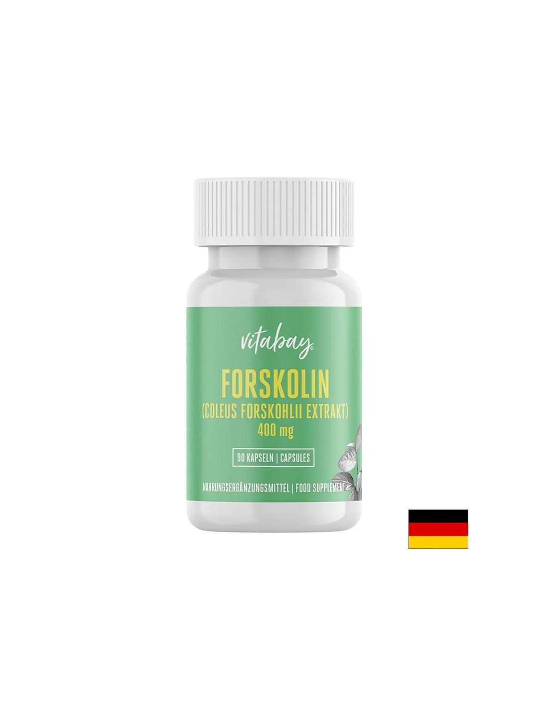 Forskolin, Coleus Forskohlii Extrakt - Forskolin (Extract from Coleus Forskohlii) 400 mg, 90 kapsul <tc>Vitabay</tc>