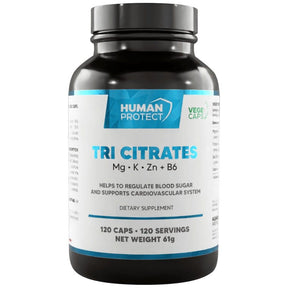 Tri Citrate | Magnesium + Potassium + Zinc - 120 capsules - Nutra Best Europe