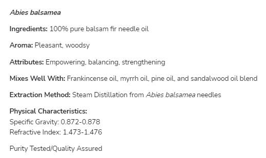 Olje za iglo Balsam jelke | 100% čisti Abies balsamea - 30 ml