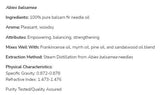 Olje za iglo Balsam jelke | 100% čisti Abies balsamea - 30 ml