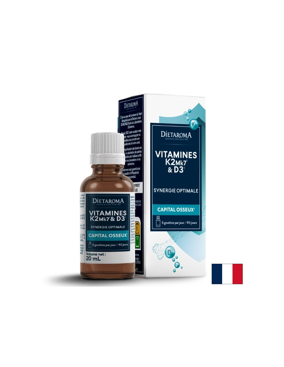 Nega kosti - vitamin D3+ K2, 20 ml kapljic
