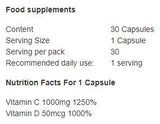Vitamin C 1000 + D3 2000 iu 30 kapsul