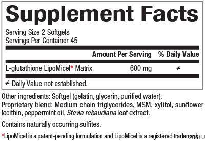 Glutation lipomicel Matrix 300 mg - 90 gel kapsul