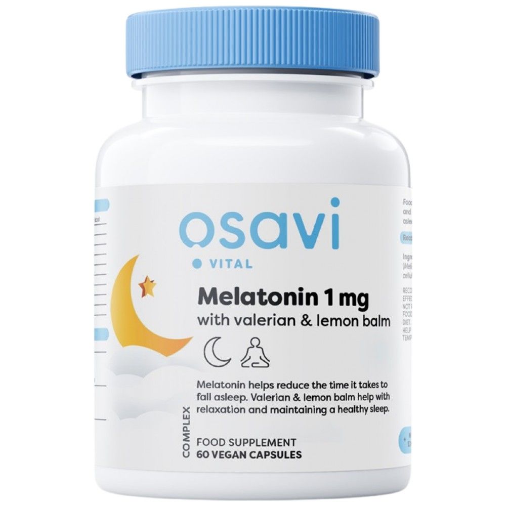 Melatonin z valerijanskim in limoninim balzamom - 60 kapsul