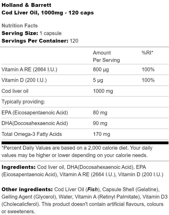 Olje jeter Cod 1000 mg - 60 gel kapsul