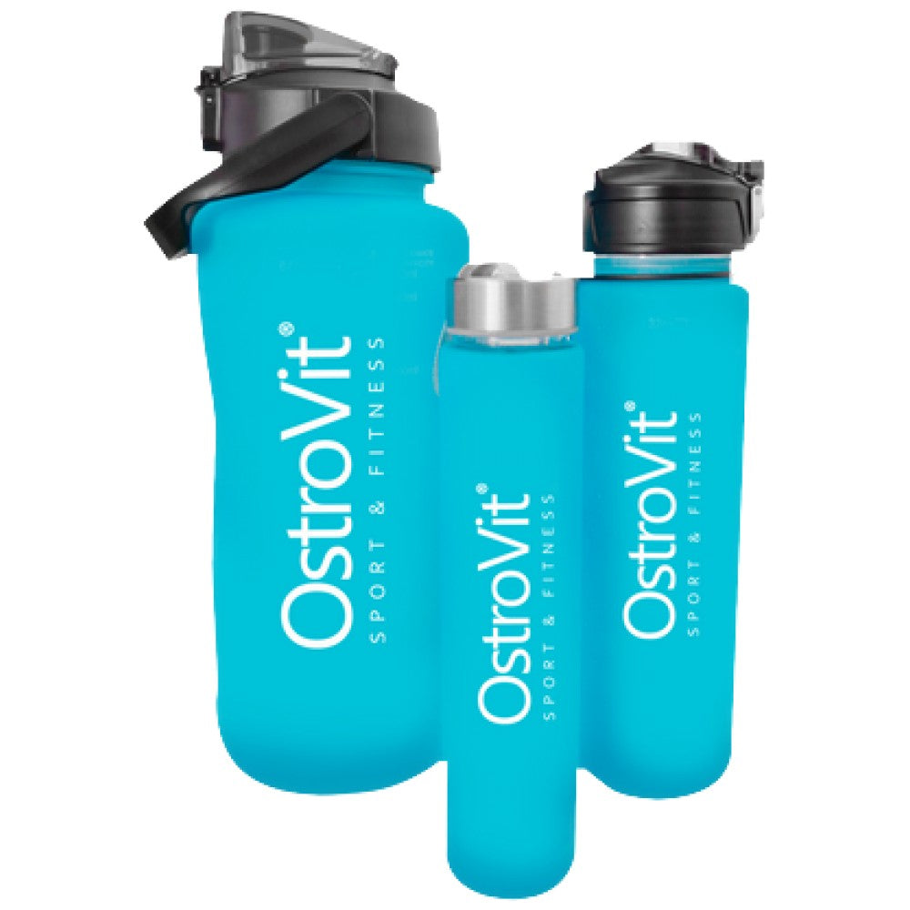 <tc>OstroVit</tc> Steklenice za vodo | 3 v 1 - Modra 2000 + 900 + 500 ml