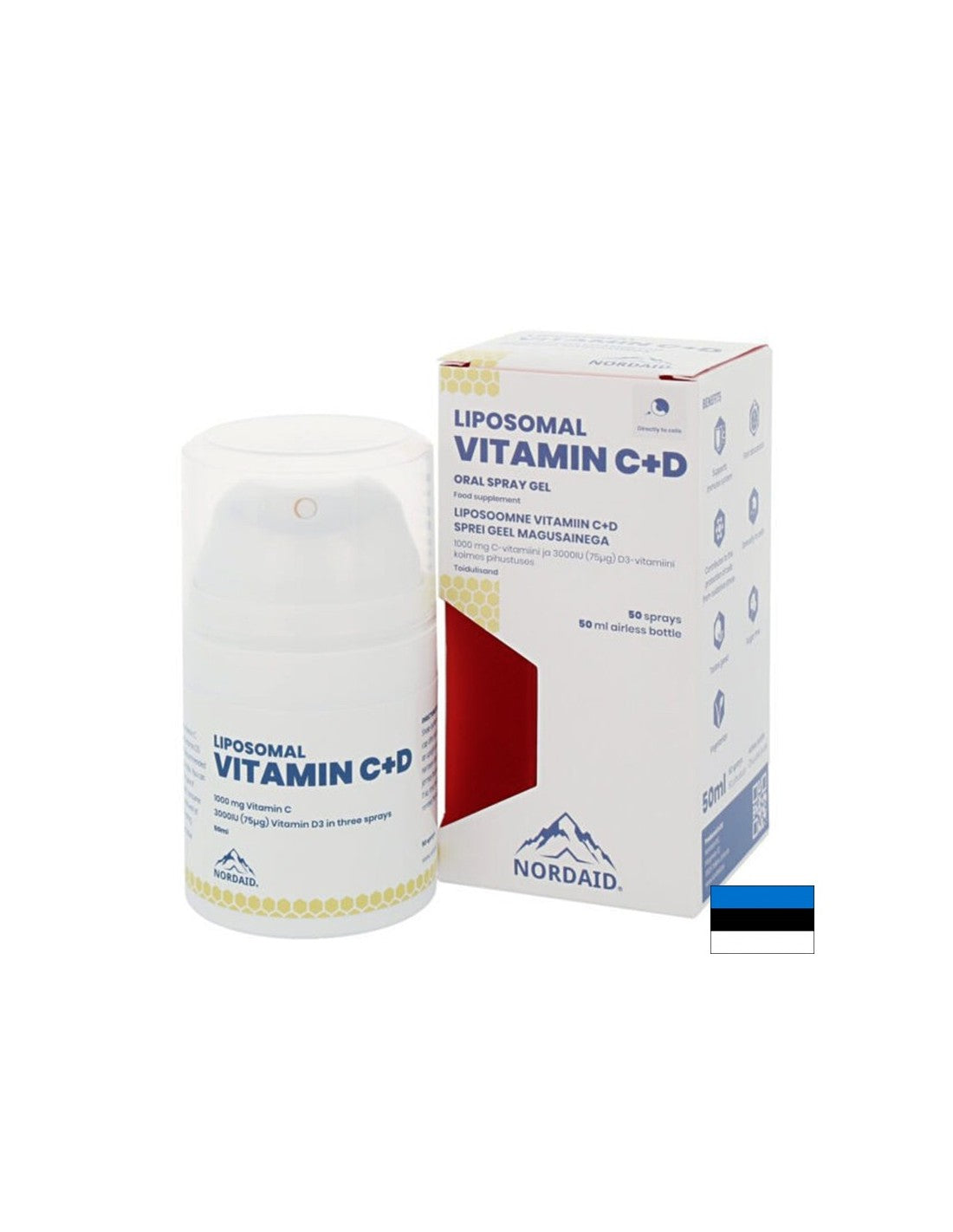 Imunost - liposomski vitamin C + D3, peroralni razpršilni gel, 50 ml