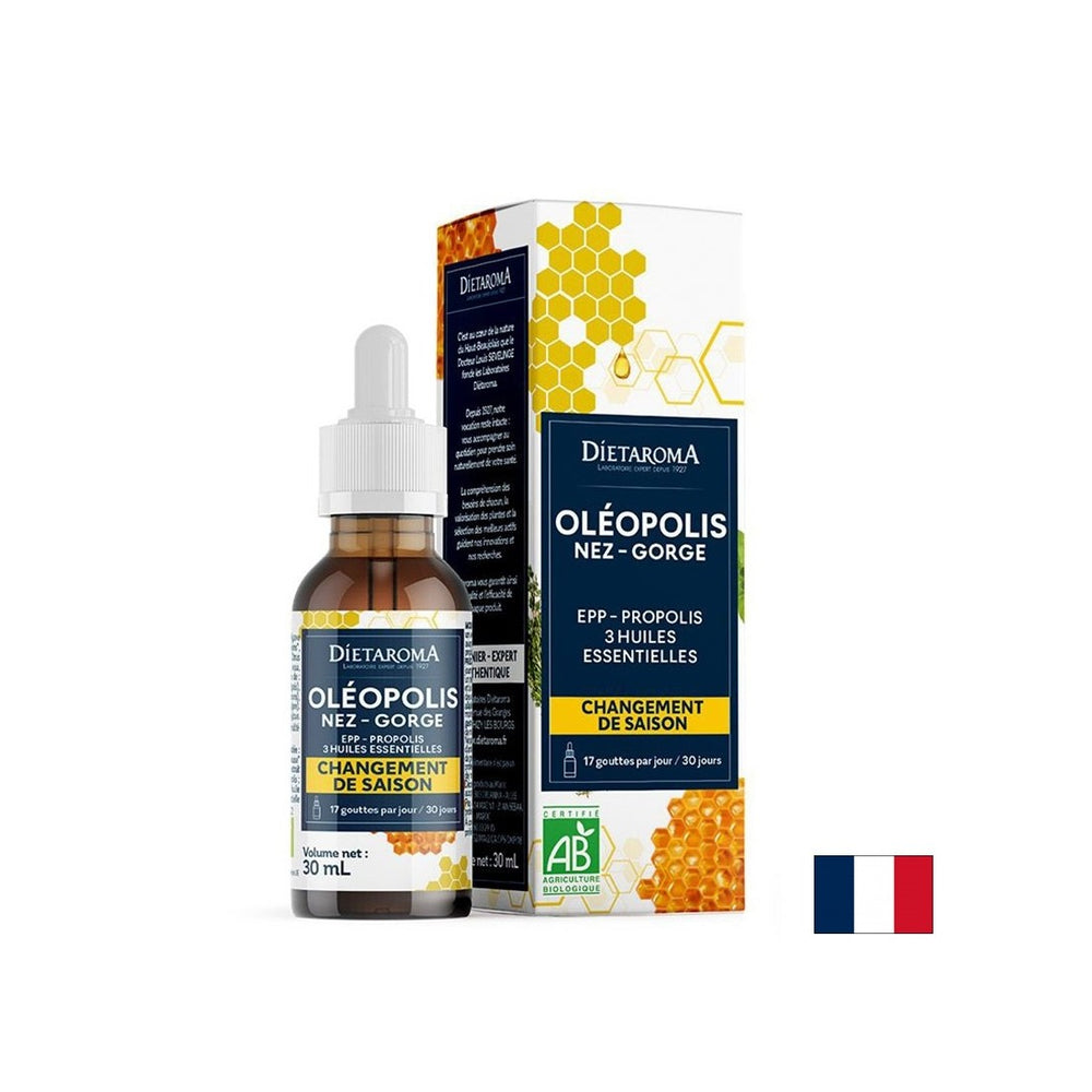 Imuniteta - oleopolis (z izvletnim izvletnim grenivki, propolis, timijan, origano in kafor), 30 ml kapljic (brez alkohola)