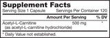 Acetil L -karnitin 500 mg - 60 kapsul