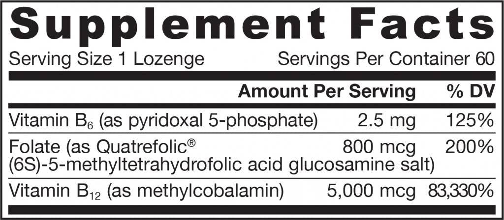 Metil B -12 5000 mcg in metil folata 800 mcg - 60 podjezičnih tablet