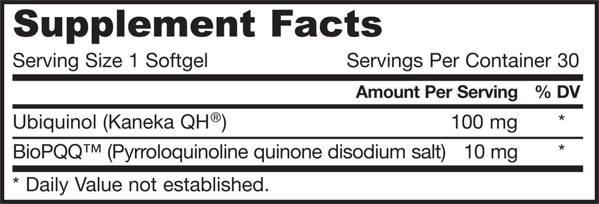 QH + PQQ (ubikinol + pirolokinolin kinon) - 30 gel kapsul