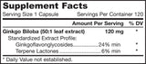 Ginkgo Biloba 120 mg 120 kapsul