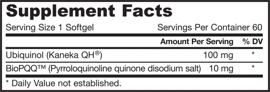 QH + PQQ (ubikvinol + pirolokinolin kinon) - 60 GEL KapsUli
