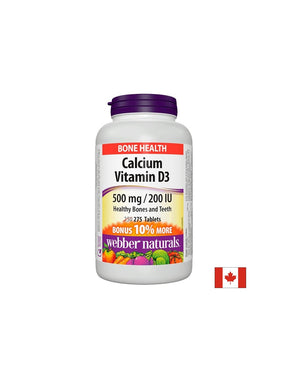 Калций 500 mg + Витамин D3 200 IU - За здрави кости и зъби, 275 таблетки - Nutra Best Europe