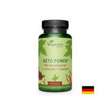 Keto Power® z glukomannanom, L-karnitinom in kajenskim poprom, 60 kapsul