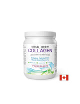 Hidroliziran goveji kolagen s hialuronsko kislino, glutaminom in biotinom - Total Body Collagen, 500 g v prahu, okus granatnega jabolka <tc>Natural Factors</tc>